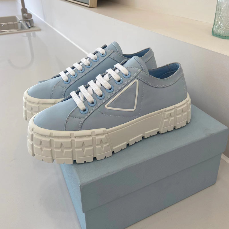 shoes designer shoes fashion sneakers casual canvas shoes women's sneakers thick sole solid color shoelace box size 35-42