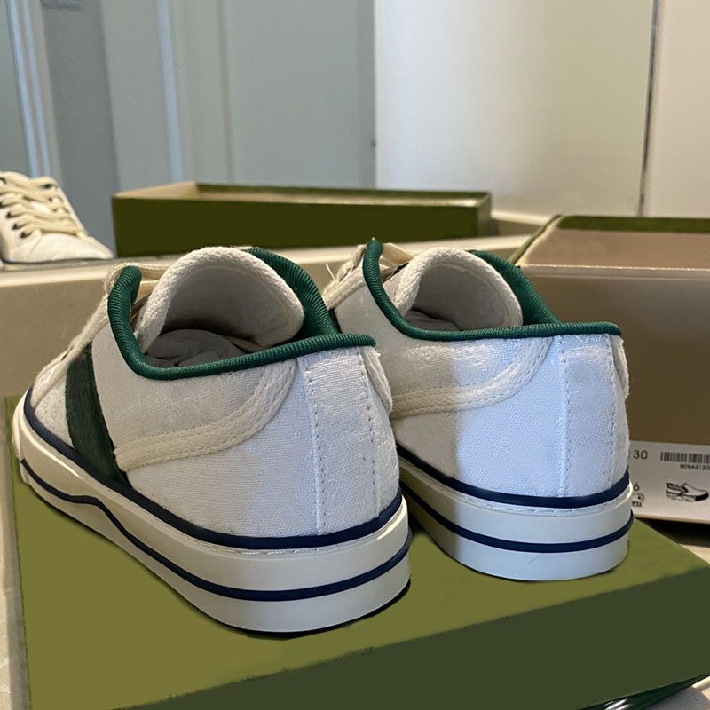 Designer Casual Shoes Tennis 1977 Sanvas Casual shoes Colorful Luxury designer Women shoes Web Stripe Rubber Sole elastic Cotton Low Top Men Sneakers With box