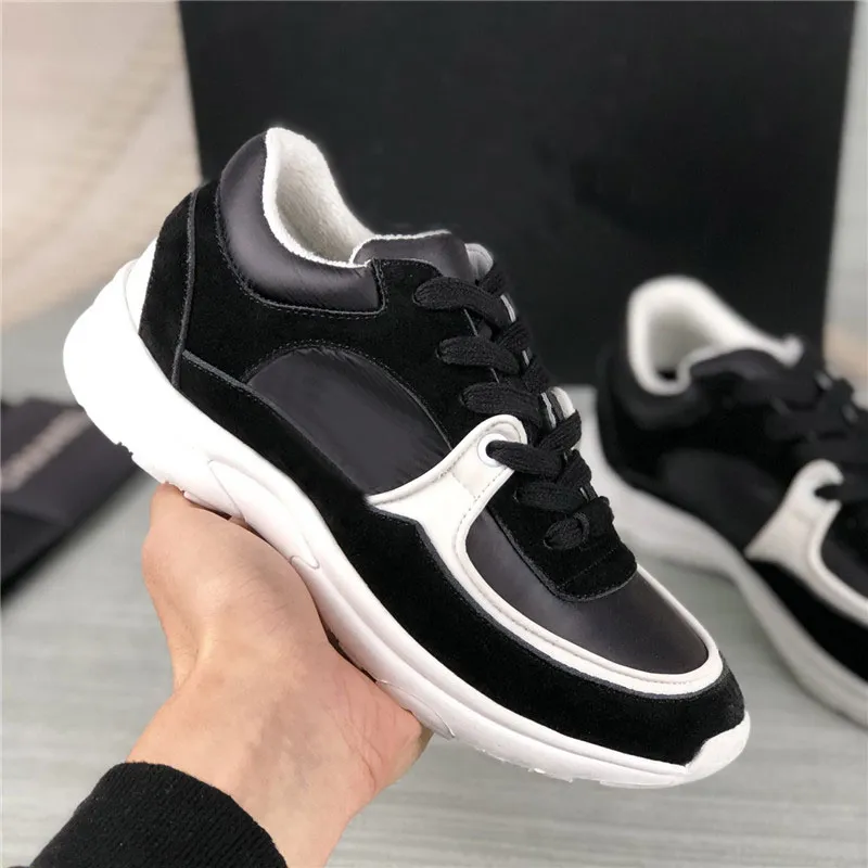 Designer Sneakers Calfskin Casual Shoes Reflective Shoes Vintage Suede Leather Trainers All-match Stylist Sneaker Patchwork Leisure Shoe Platform Lace-up Print