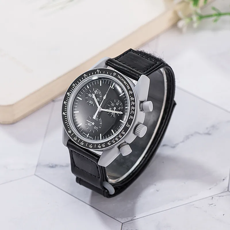 AAA watch ioceramic Quartz Chronograph Mens Womens Watch Mission To Mercury 42mm Black Nylon Luxury Watch James montre de luxe Limited Edition master wristwatches